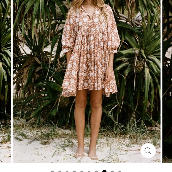 Daughters of India Kyra dress, caramel - Picture 4 of 6